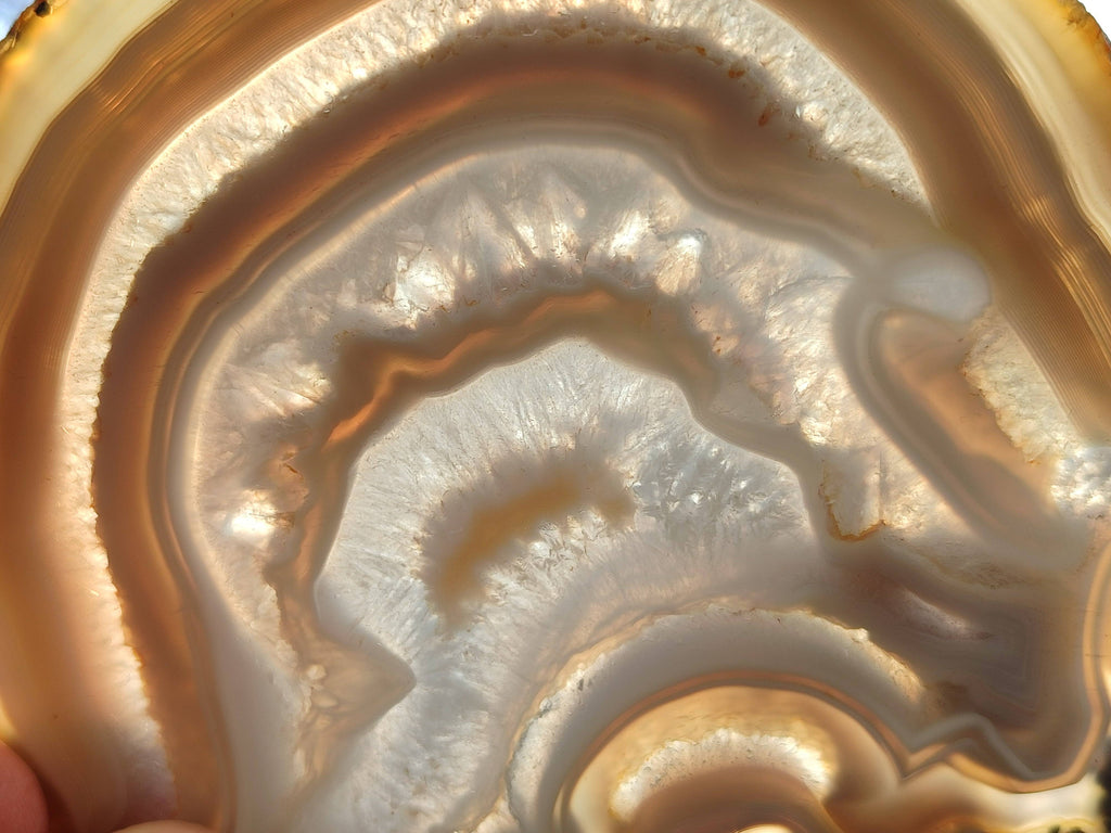 Polished Banded Agate Slices x 5 From Madagascar - Toprock Gemstones and Minerals 