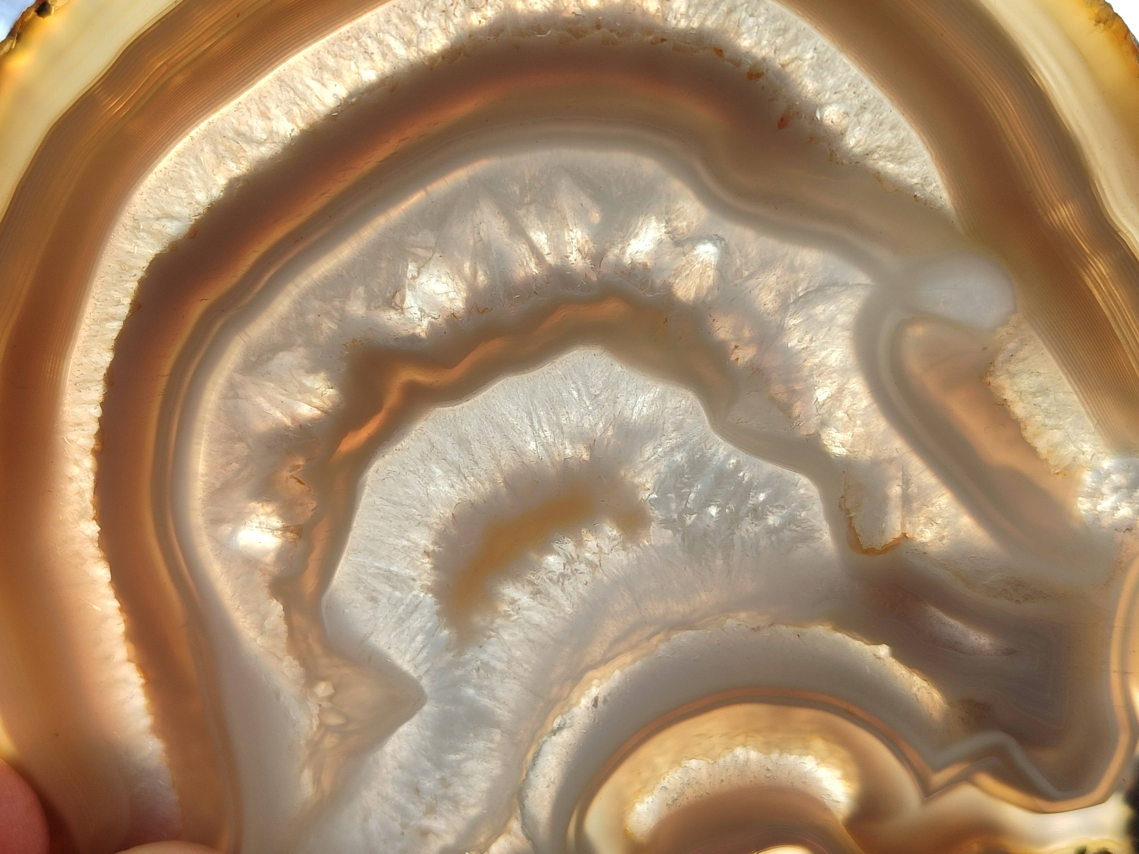 Polished Banded Agate Slices x 5 From Madagascar - Toprock Gemstones and Minerals 