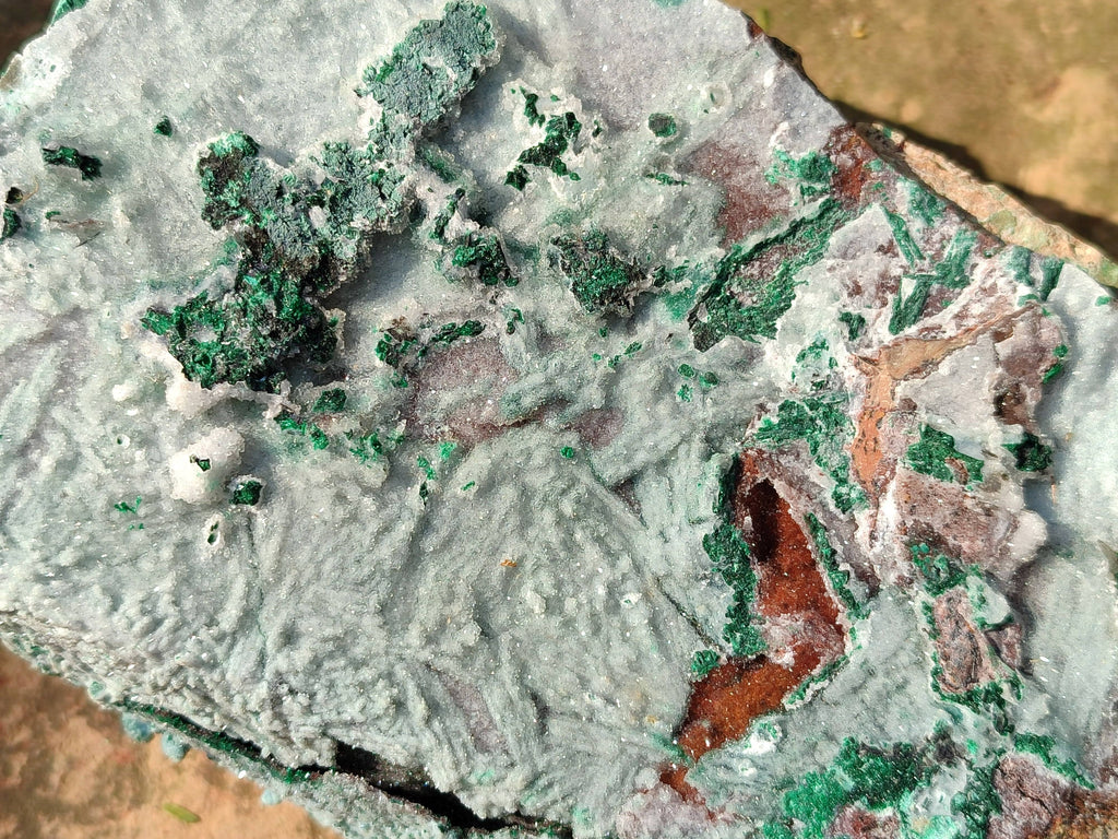 Natural Drusy Coated Chrysocolla with Malachite x 2 From Lupoto Mine, Congo - Toprock Gemstones and Minerals 