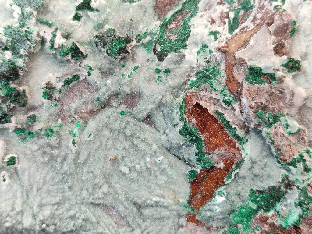 Natural Drusy Coated Chrysocolla with Malachite x 2 From Lupoto Mine, Congo - Toprock Gemstones and Minerals 