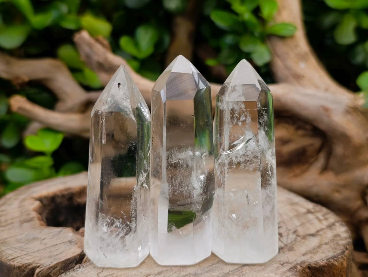 Polished Clear Quartz Crystals x 24 From Madagascar - Toprock Gemstones and Minerals 