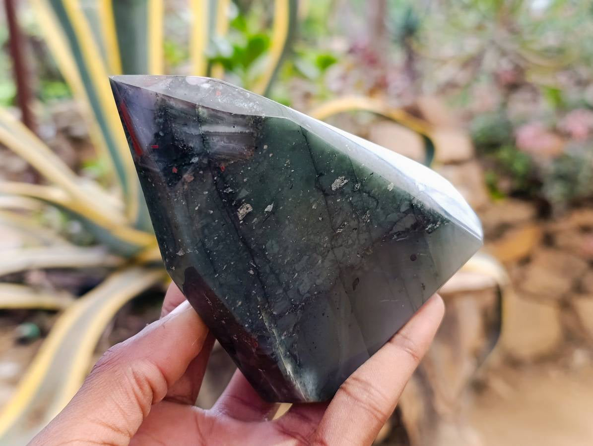 Polished Bloodstone Points x 3 From Swaziland - Toprock Gemstones and Minerals 