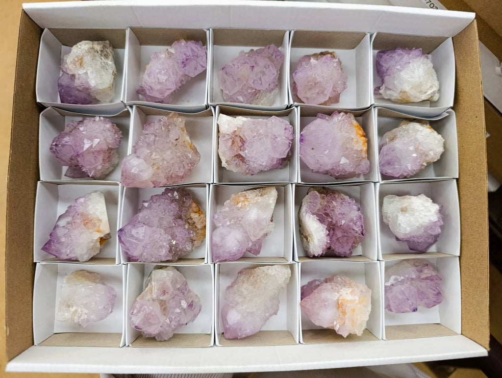 Natural Sunburst Amethyst Spirit Quartz Clusters x 20 From Boekenhouthoek, South Africa - Toprock Gemstones and Minerals 