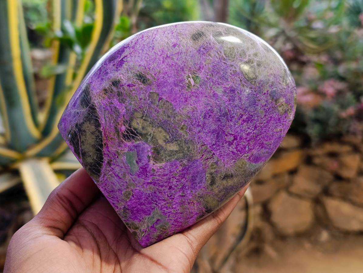 Polished Stichtite Standing Free Form x 2 From Barberton, South Africa - Toprock Gemstones and Minerals 