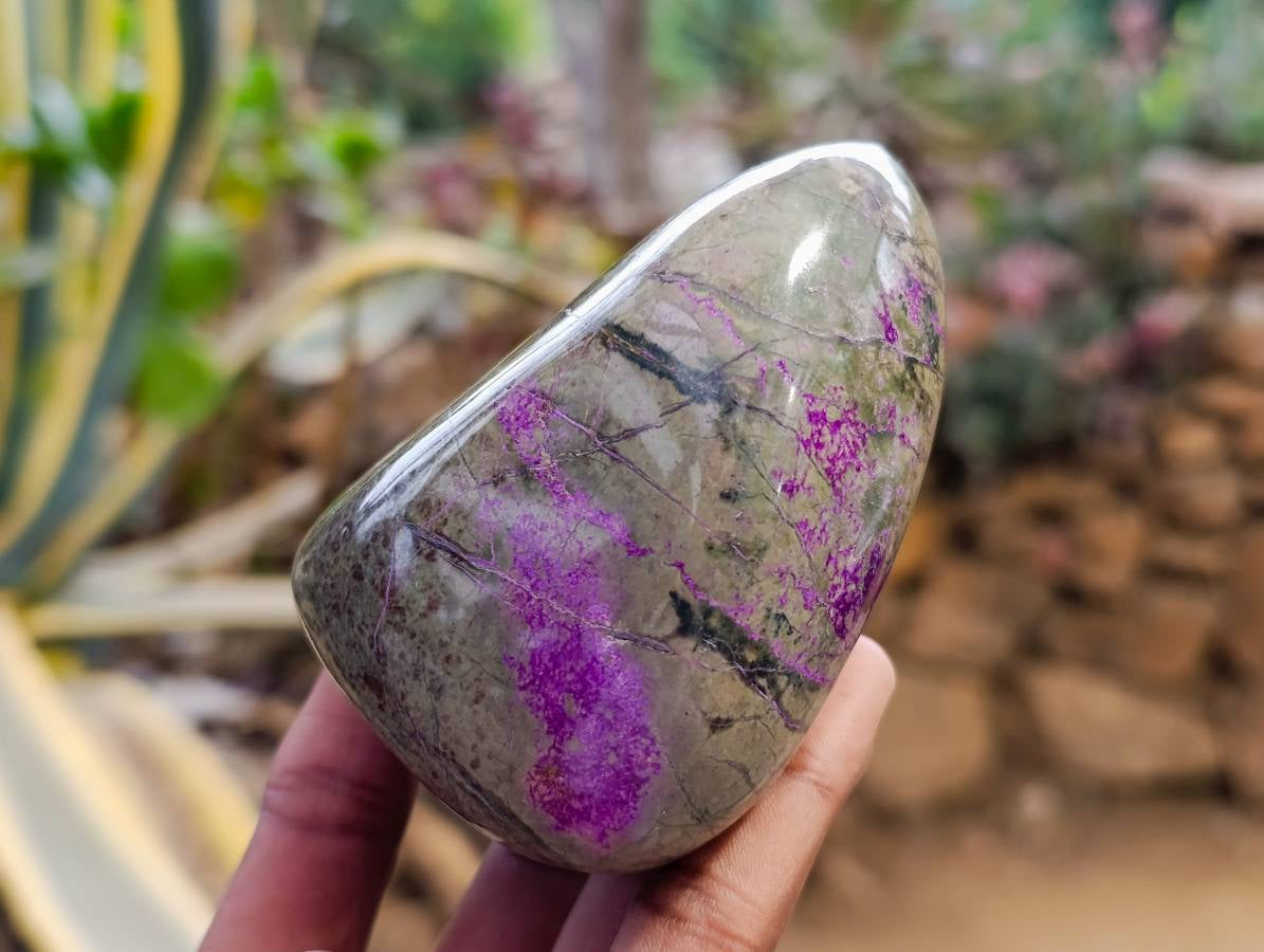 Polished Stichtite Standing Free Form x 2 From Barberton, South Africa - Toprock Gemstones and Minerals 