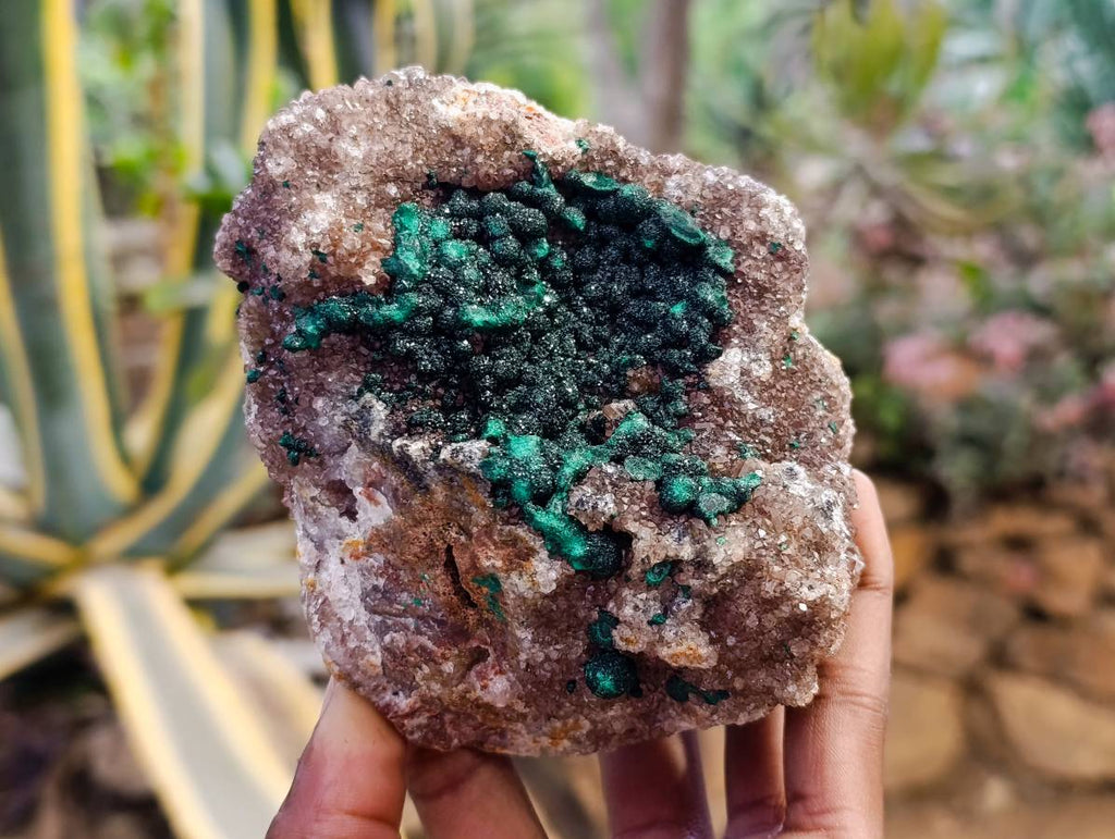 Natural Ball Malachite On Dolomite Matrix Specimens x 1 From Kambove, Congo - Toprock Gemstones and Minerals 