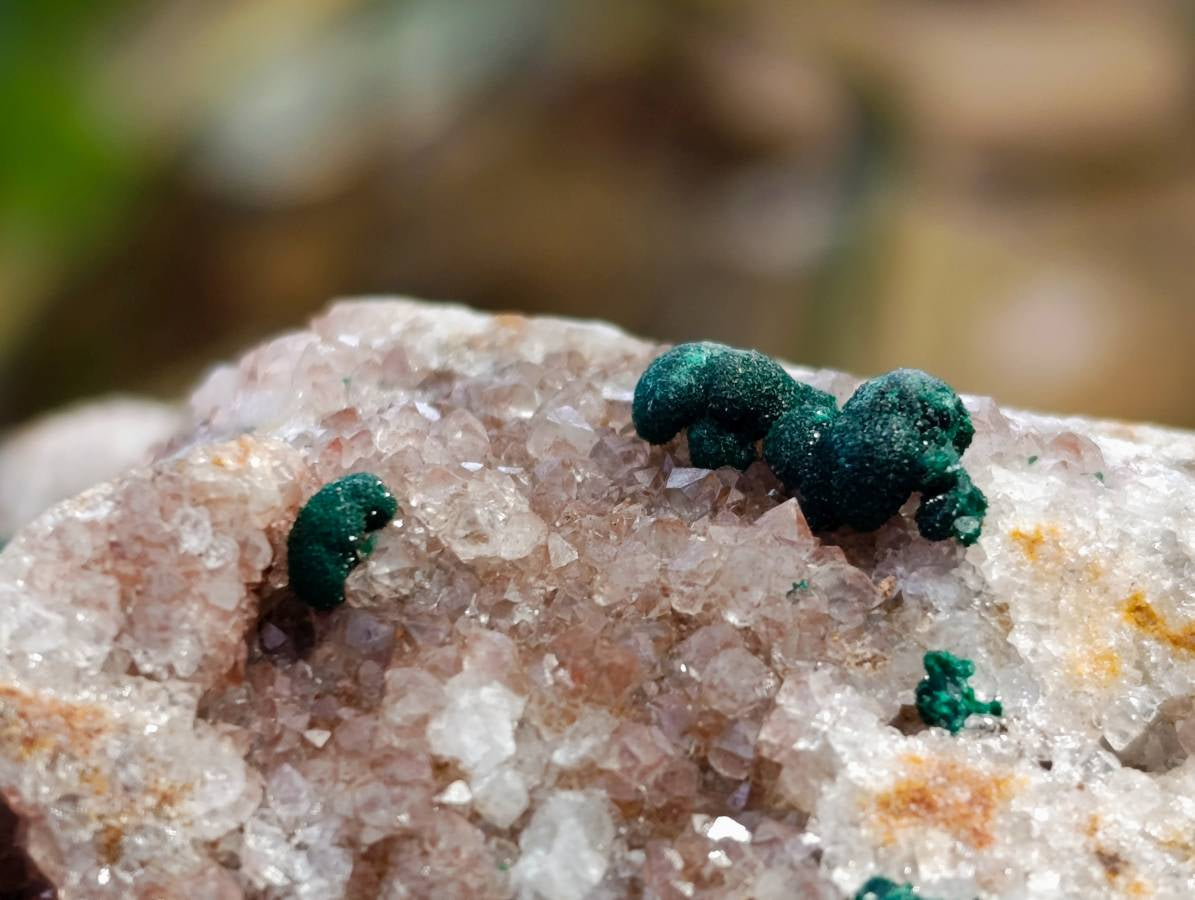 Natural Ball Malachite On Dolomite Matrix Specimens x 1 From Kambove, Congo - Toprock Gemstones and Minerals 