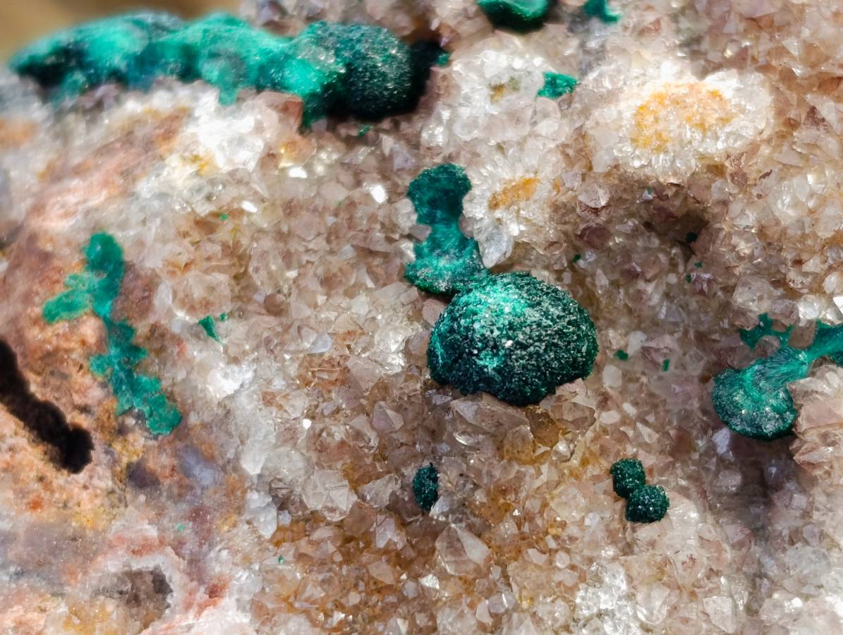 Natural Ball Malachite On Dolomite Matrix Specimens x 1 From Kambove, Congo - Toprock Gemstones and Minerals 