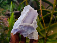 Natural Etched Blue Chalcedony Geodes x 6 From Nsanje, Malawi