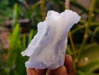 Natural Etched Blue Chalcedony Geodes x 6 From Nsanje, Malawi