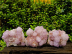 Natural Amethyst Spirit Quartz Clusters x 3 From Boekenhouthoek, South Africa - Toprock Gemstones and Minerals 