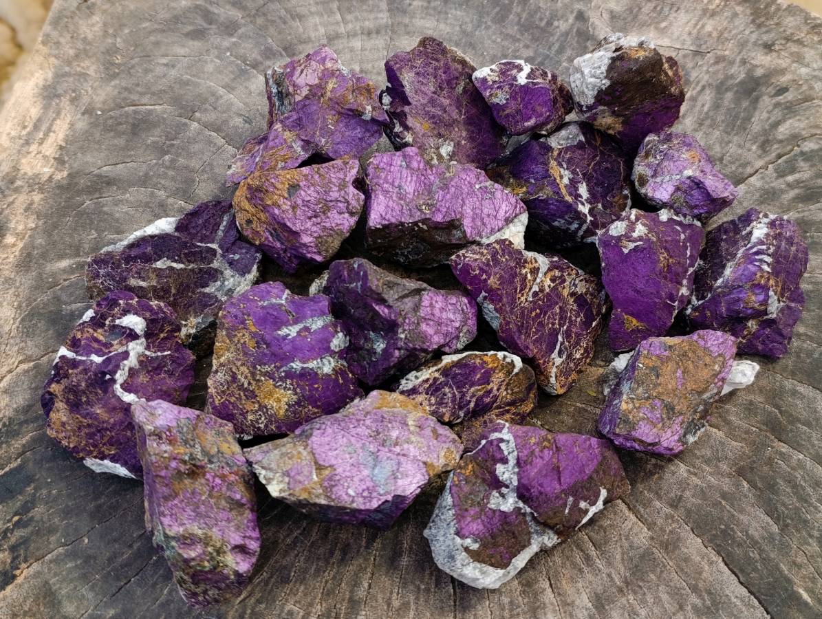 Natural Metallic Purpurite Specimens x 20 From Erongo, Namibia - Toprock Gemstones and Minerals 