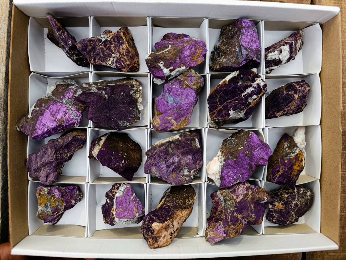 Natural Metallic Purpurite Specimens x 20 From Erongo, Namibia - Toprock Gemstones and Minerals 