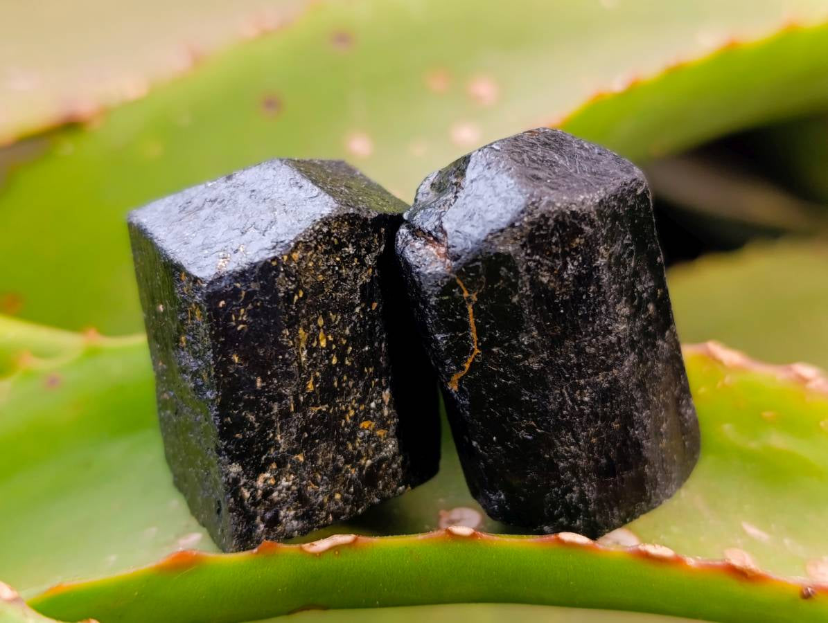 Natural Schorl Black Tourmaline Specimens x 70 From Zimbabwe - Toprock Gemstones and Minerals 