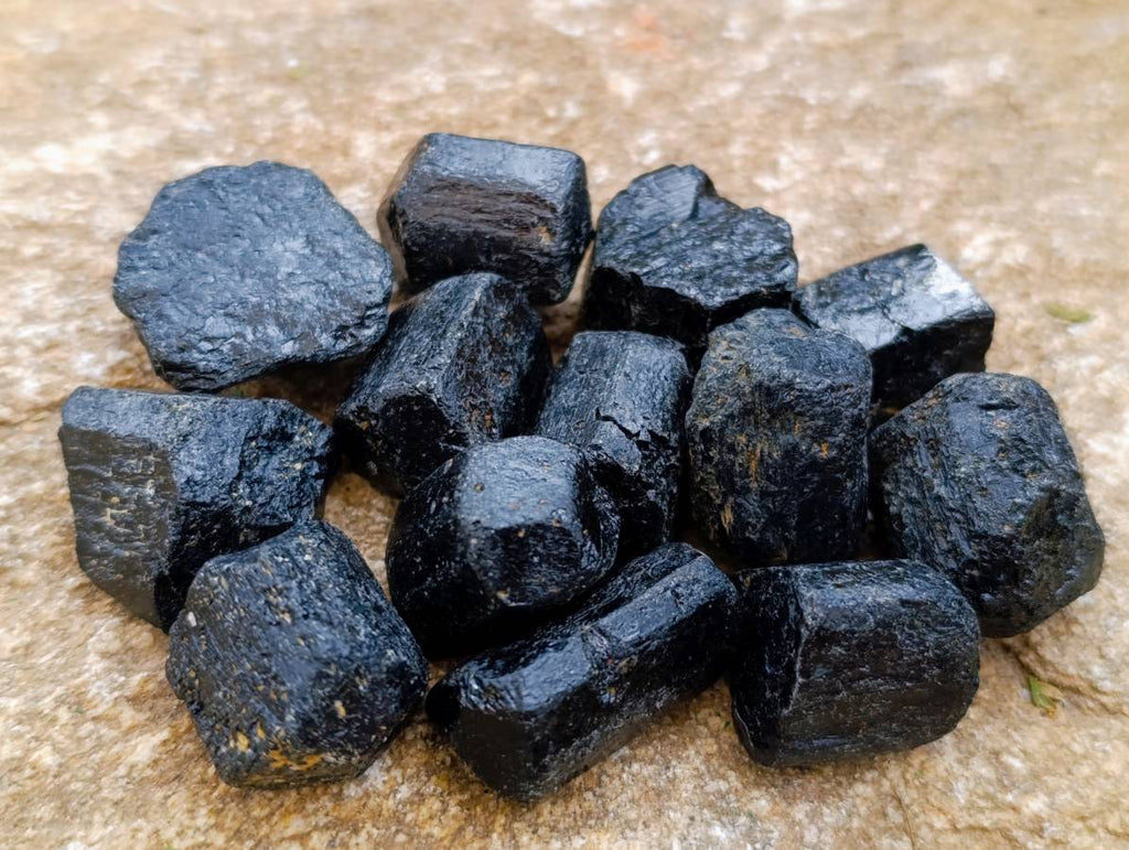 Natural Schorl Black Tourmaline Specimens x 70 From Zimbabwe - Toprock Gemstones and Minerals 