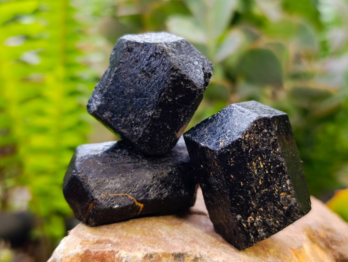 Natural Schorl Black Tourmaline Specimens x 70 From Zimbabwe - Toprock Gemstones and Minerals 