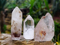 Polished Inclusion Quartz Crystals x 12 From Madagascar - Toprock Gemstones and Minerals 