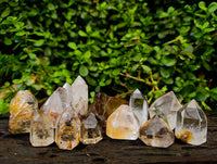 Polished Inclusion Quartz Crystals x 12 From Madagascar - Toprock Gemstones and Minerals 