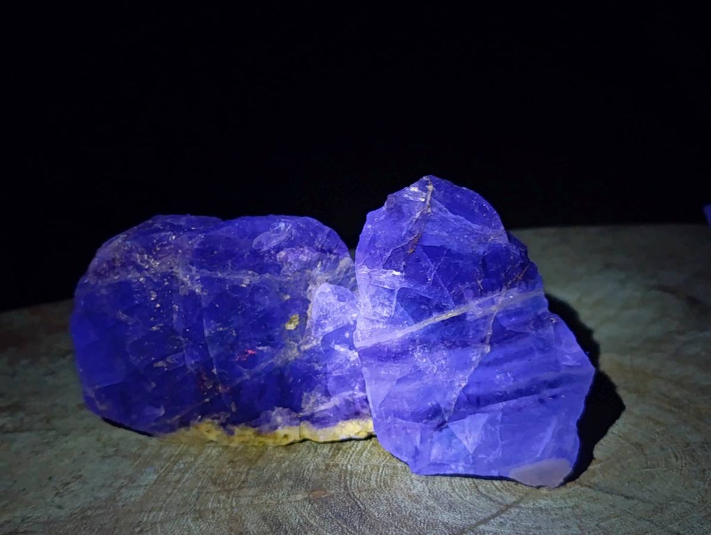 Polished On One Side Watermelon Fluorite x 6 From Uis, Namibia - Toprock Gemstones and Minerals 