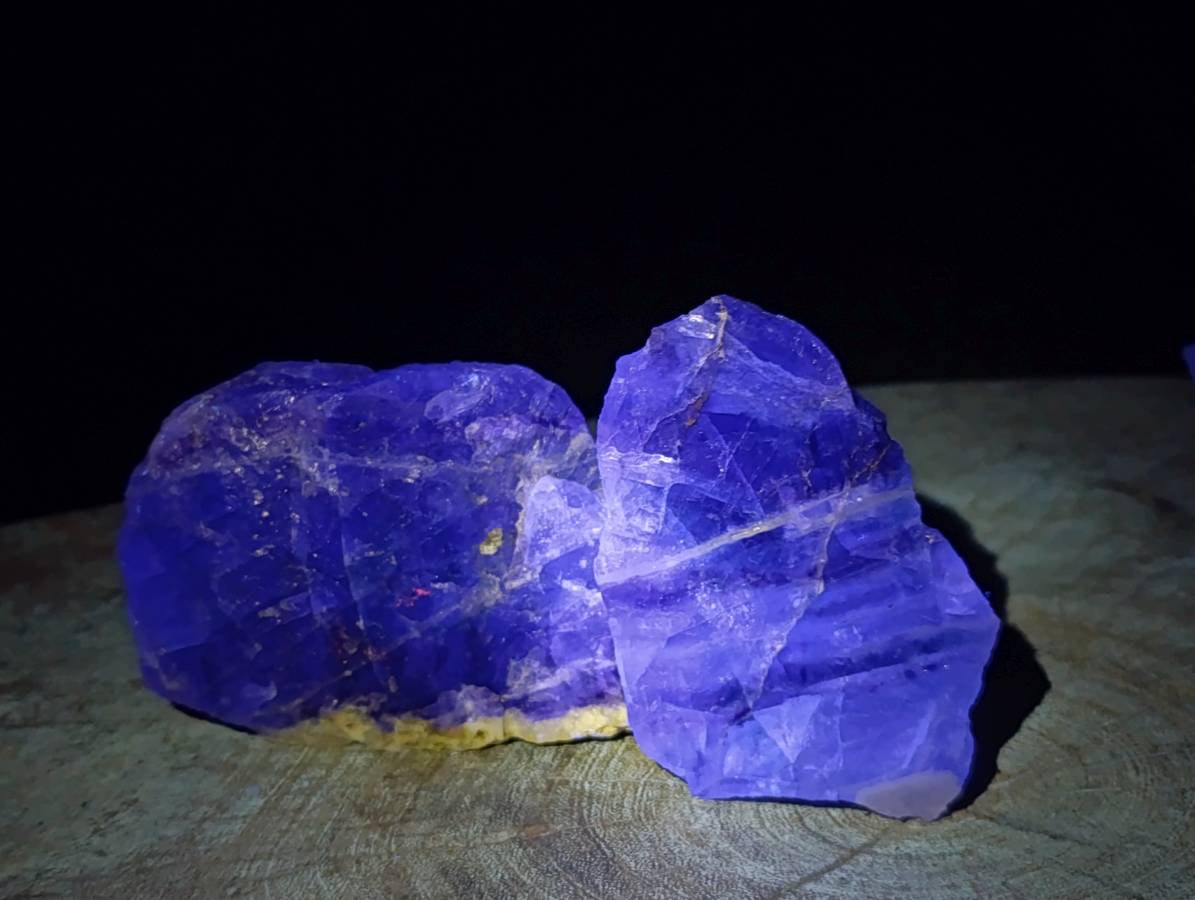 Polished On One Side Watermelon Fluorite x 6 From Uis, Namibia - Toprock Gemstones and Minerals 