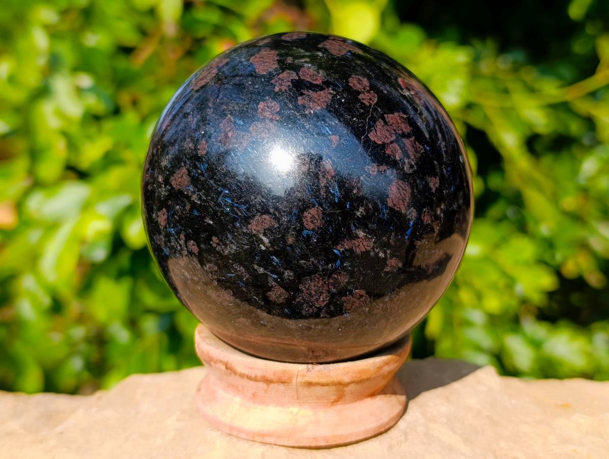 Polished Blue Spark Iolite Water Sapphire Spheres x 2 From Madagascar - Toprock Gemstones and Minerals 