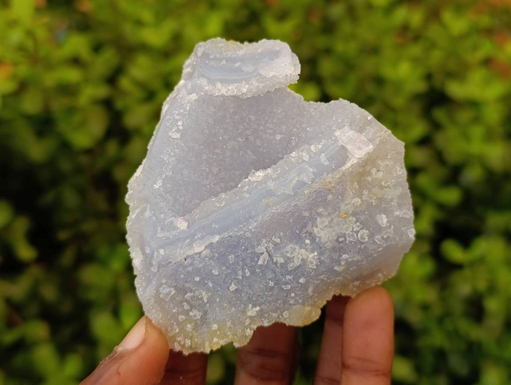 Natural Etched Blue Chalcedony Geodes x 6 From Nsanje, Malawi - Toprock Gemstones and Minerals 