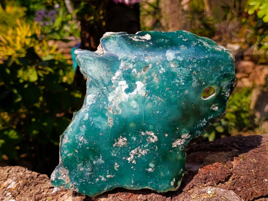 Polished On One Side Emerald Mtorolite Plate x 1 From Mutorashanga, Zimbabwe - Toprock Gemstones and Minerals 