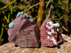 Natural Salrose Cobaltion Dolomite with malachite Specimens x 6 From Kakanda, Congo - Toprock Gemstones and Minerals 