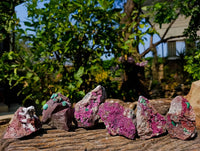 Natural Salrose Cobaltion Dolomite with malachite Specimens x 6 From Kakanda, Congo - Toprock Gemstones and Minerals 