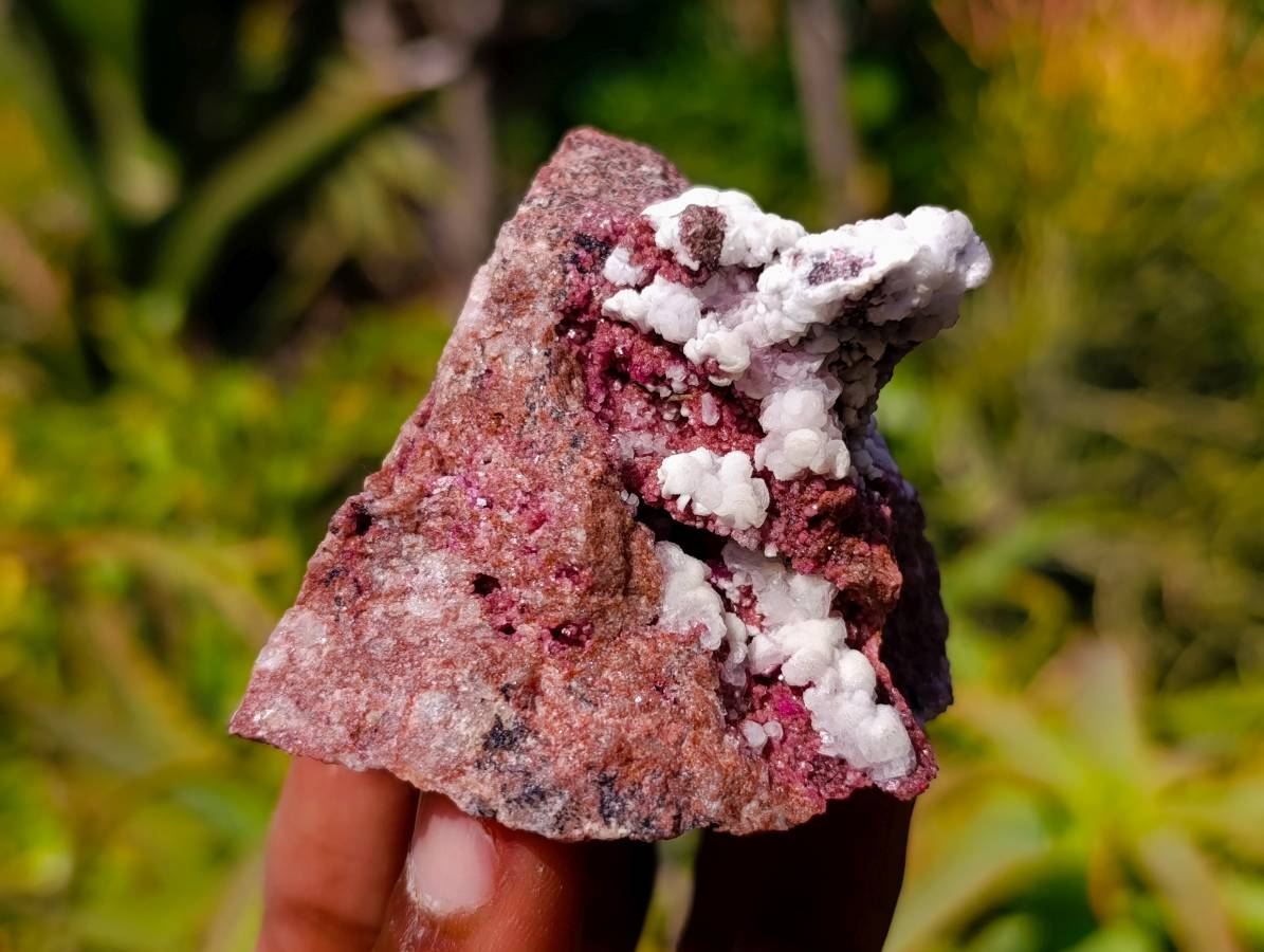 Natural Salrose Cobaltion Dolomite with malachite Specimens x 6 From Kakanda, Congo - Toprock Gemstones and Minerals 