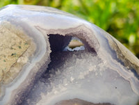 Polished Blue Lace Agate Standing Free Forms x 1 From Nsanje, Malawi - Toprock Gemstones and Minerals 