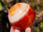 Polished Carnelian Agate Gemstone Spheres x 4 From Madagascar - Toprock Gemstones and Minerals 