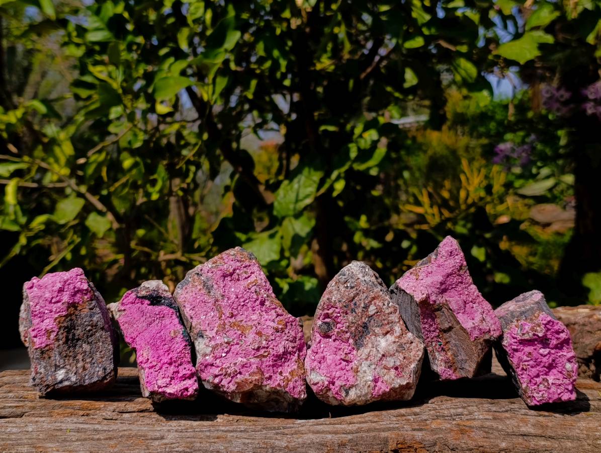 Natural Salrose Cobaltion Dolomite Specimens x 6 From Kakanda, Congo - Toprock Gemstones and Minerals 