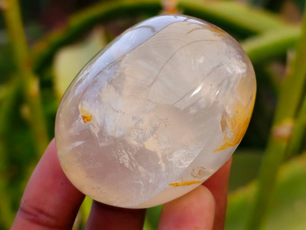 Polished Pearl Girasol Quartz Palm Stones x 20 From Ambatondrazaka, Madagascar - Toprock Gemstones and Minerals 