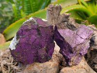 Natural Metallic Purpurite Specimens x 6 From Erongo, Namibia - Toprock Gemstones and Minerals 