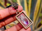 Hand Made Chiredzi Amethyst Scepter Crystals in Bronze Pendant - Sold Per Item - From Chiredzi, Zimbabwe - Toprock Gemstones and Minerals 