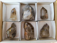 Polished Mixed Quartz Crystals x 6 From Madagascar - Toprock Gemstones and Minerals 