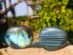 Polished Labradorite Palm Stones x 12 From Tulear, Madagascar - Toprock Gemstones and Minerals 