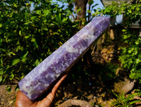 Polished Lepidolite With Pink Rubellite Tower x 1 From Ambatondrazaka, Madagascar - Toprock Gemstones and Minerals 