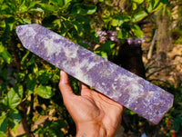Polished Lepidolite With Pink Rubellite Tower x 1 From Ambatondrazaka, Madagascar - Toprock Gemstones and Minerals 