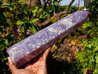 Polished Lepidolite With Pink Rubellite Tower x 1 From Ambatondrazaka, Madagascar - Toprock Gemstones and Minerals 