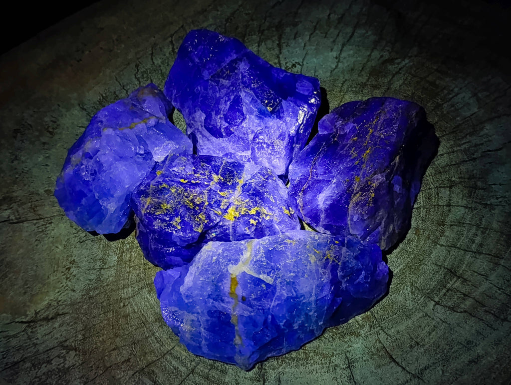 Natural Watermelon Fluorite Cobbed Specimens x 5 From Uis, Namibia - Toprock Gemstones and Minerals 