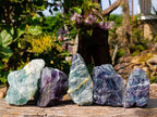 Natural Watermelon Fluorite Cobbed Specimens x 5 From Uis, Namibia - Toprock Gemstones and Minerals 