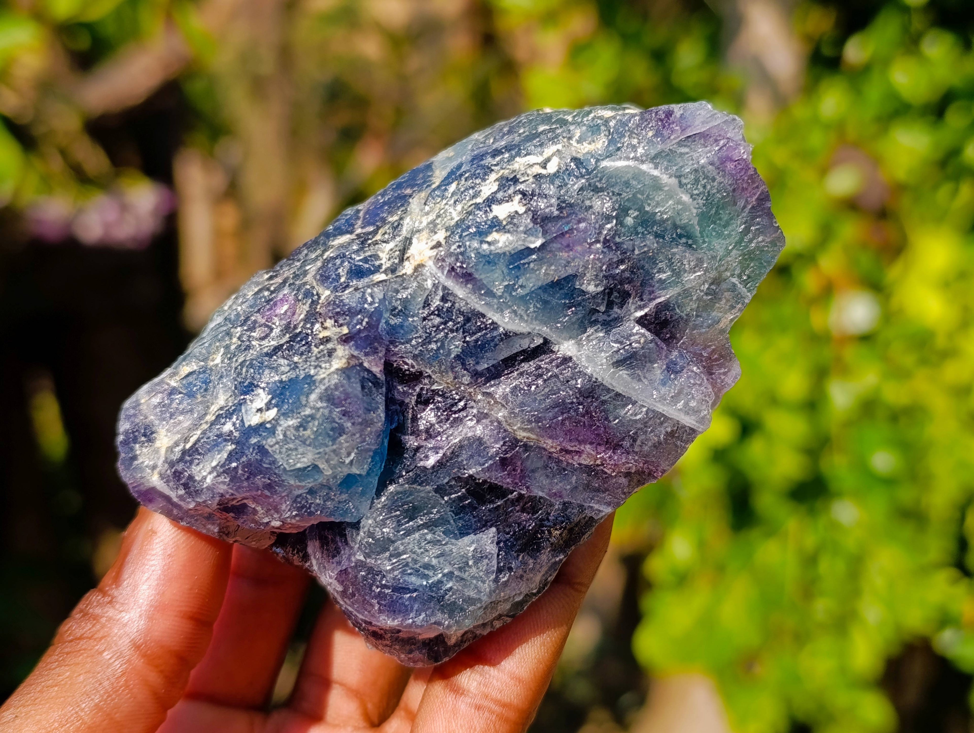 Natural Watermelon Fluorite Cobbed Specimens x 5 From Uis, Namibia - Toprock Gemstones and Minerals 