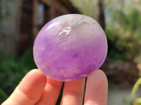 Polished Chevron Amethyst Palm Stones x 20 From Ankazobe, Madagascar