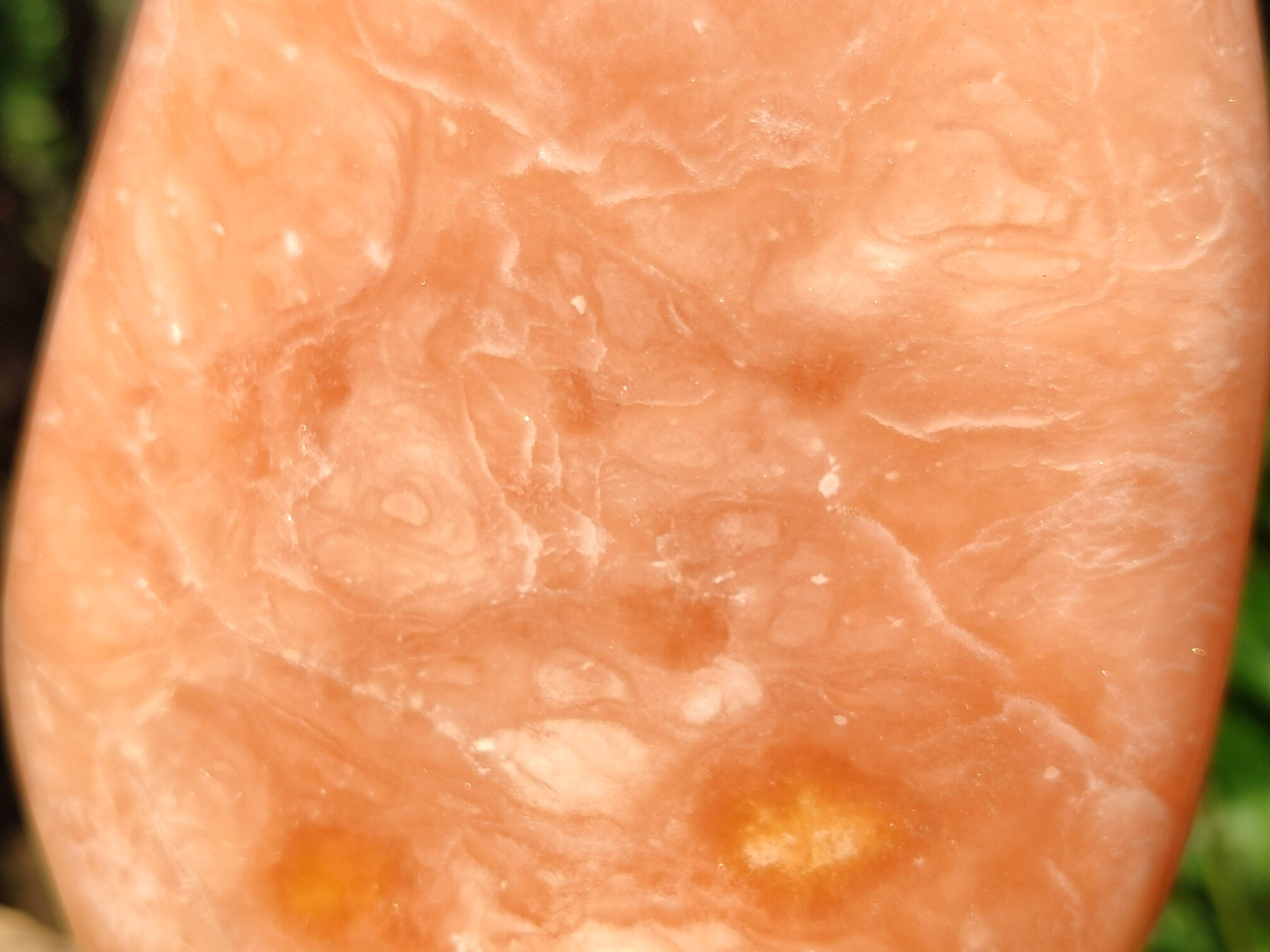 Polished Orange Twist Calcite Standing Free Forms x 1 From Madagascar - Toprock Gemstones and Minerals 