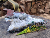Natural Drusy And Malachite On Dolomite Matrix Specimens x 1 From Kambove, Congo