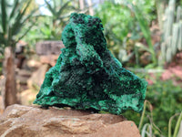 Natural Silky Malachite Specimens x 2 From Kasompe, Congo