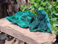 Natural Silky Malachite Specimens x 2 From Kasompe, Congo