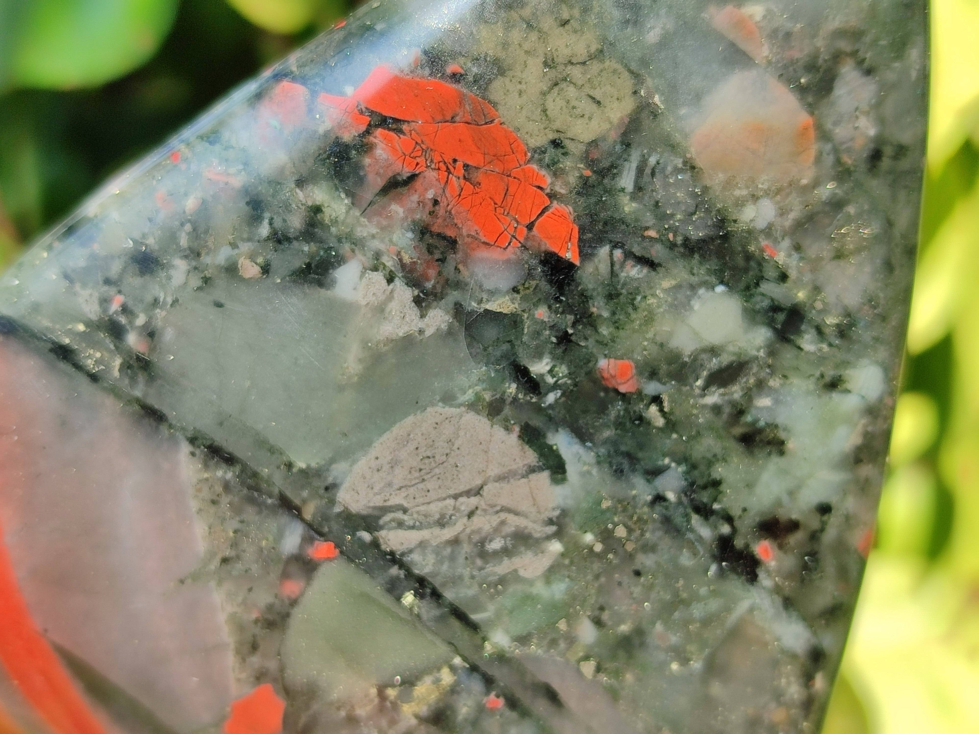 Polished Bloodstone Standing Free Forms x 3 From Swaziland - Toprock Gemstones and Minerals 